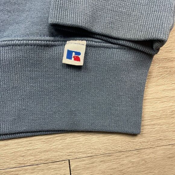 Vintage Russell Athletic Sweatshirt Mens Large Blue 90s Crewneck Blank - Picture 2 of 12